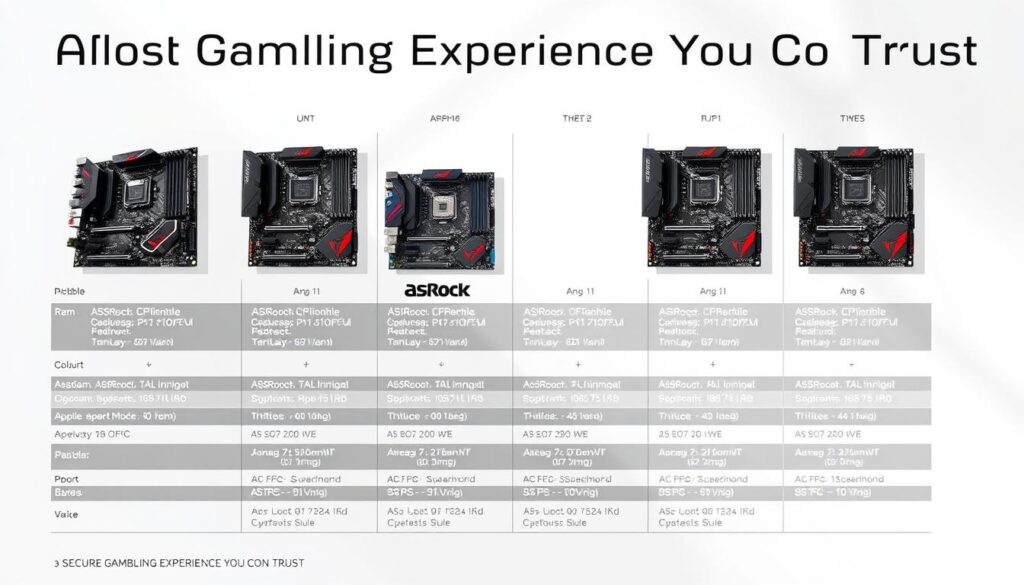 ASRock motherboard comparison chart ASRock motherboard comparison chart