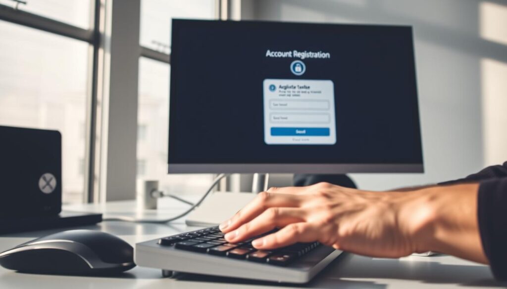 secure account registration steps